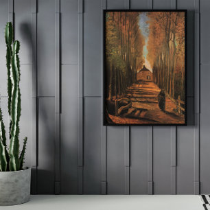 Allee der Pappeln im Herbst von Vincent van Gogh Poster