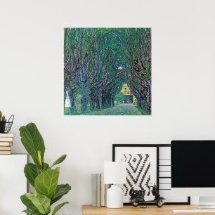 Allee im Schloss Kammer Park von Gustav Klimt Poster