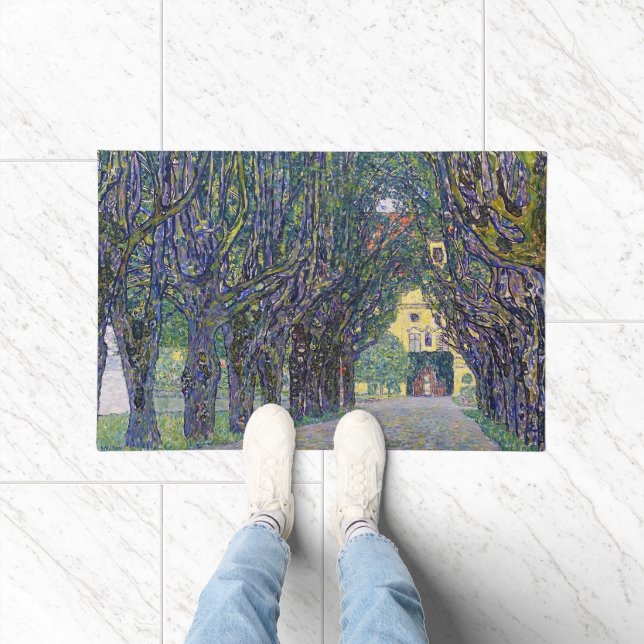 Allee in Schloss Kammer, Gustav Klimt Fußmatte (Indoor)