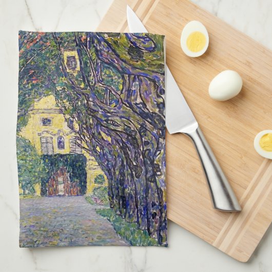 Allee in Schloss Kammer, Gustav Klimt Geschirrtuch (Viertel Falte)