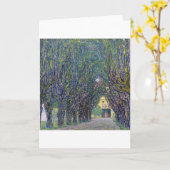 Allee in Schloss Kammer, Gustav Klimt Karte (Gelbe Blume)