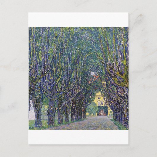 Allee in Schloss Kammer, Gustav Klimt Postkarte (Vorderseite)