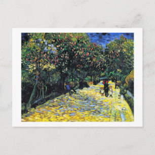 Allee mit blühenden Kastanienbäumen bei Arles Postkarte