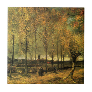 Allee mit Pappeln von Vincent van Gogh Fliese