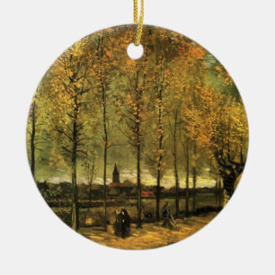 Allee mit Pappeln von Vincent van Gogh. Keramik Ornament