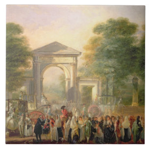 Allee vor den botanischen Gärten in Madrid, 178 Fliese