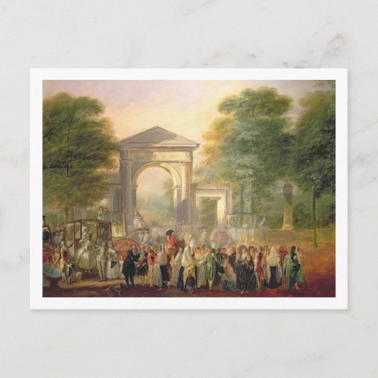 Allee vor den botanischen Gärten in Madrid, 178 Postkarte (Vorderseite)