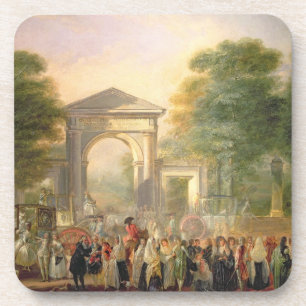 Allee vor den botanischen Gärten in Madrid, 178 Untersetzer
