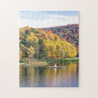 Allegano Staat Park NY Lake im Herbst Puzzle