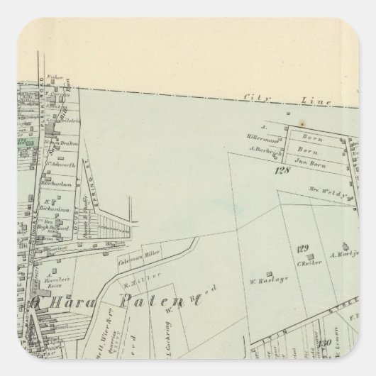 Allegheny 7 quadratischer aufkleber (Vorderseite)