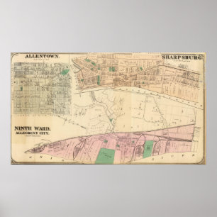 Allegheny Bezirk 9 Sharpsburg Poster