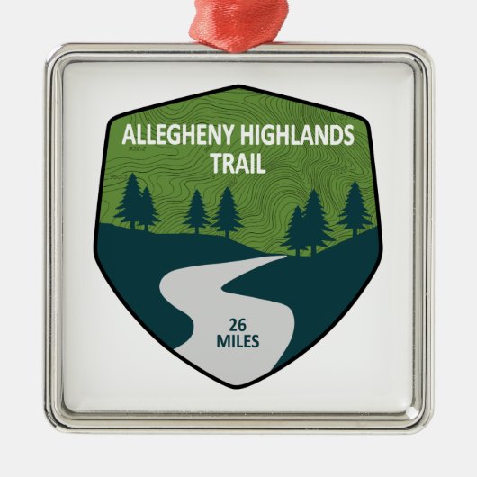 Allegheny Highlands Trail Ornament Aus Metall (Vorne)