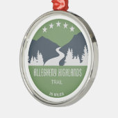 Allegheny Highlands Trail Ornament Aus Metall (Links)