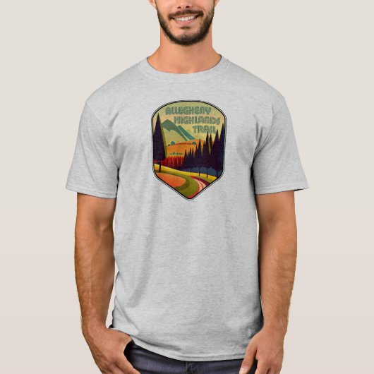 Allegheny Highlands Trail West Virginia Farben T-Shirt (Vorderseite)