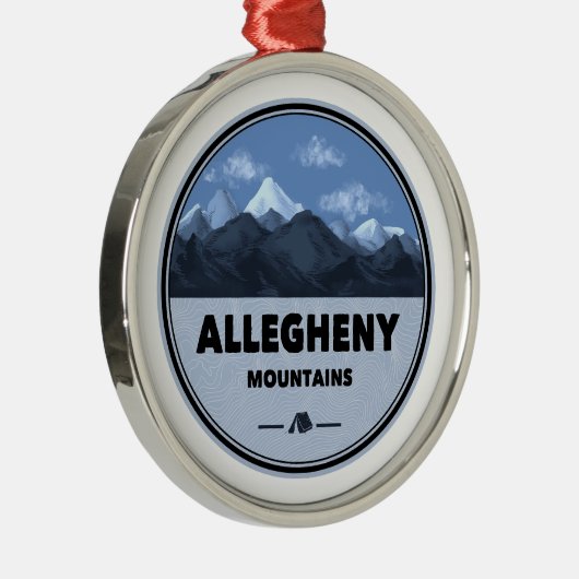 Allegheny Mountains Camping Ornament Aus Metall (Rechts)