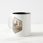 Allegheny National Forest Bear Zweifarbige Tasse (Vorderseite Links)