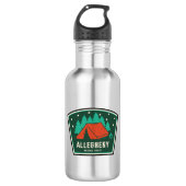 Allegheny National Forest Camping Edelstahlflasche (Vorderseite)