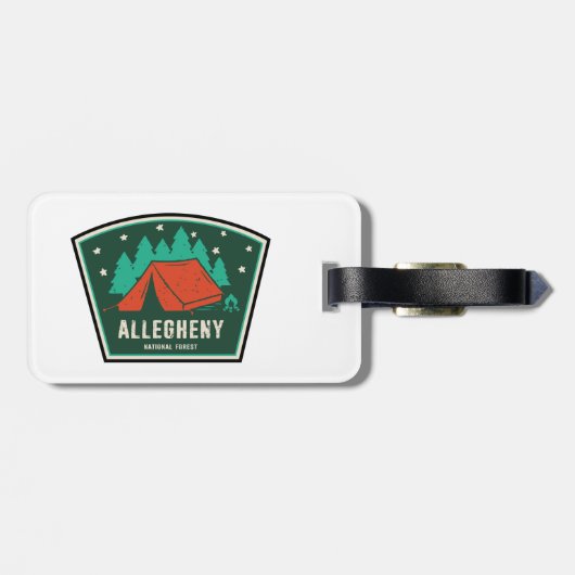 Allegheny National Forest Camping Gepäckanhänger (Rückseite horizontal)