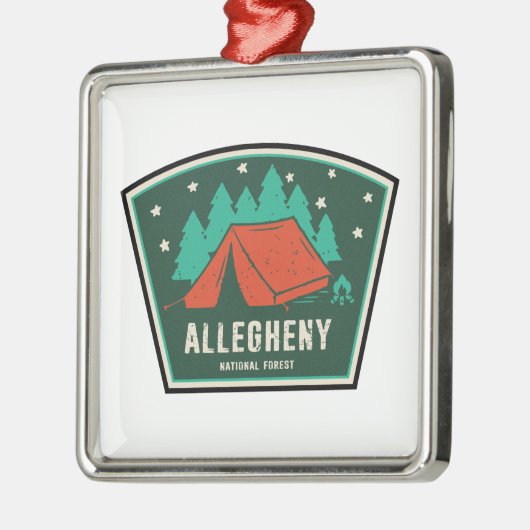 Allegheny National Forest Camping Ornament Aus Metall (Links)