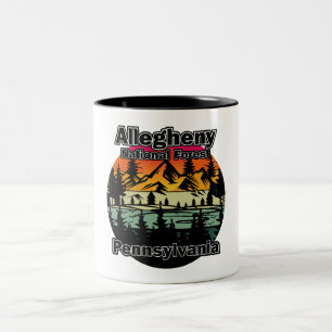 Allegheny National Forest Pennsylvania Vintage Zweifarbige Tasse