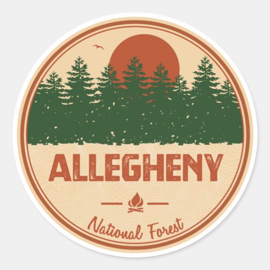 Allegheny National Forest Runder Aufkleber (Vorderseite)