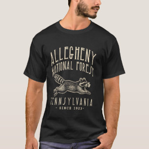 ALLEGHENY NATIONALFORST, WASCHBÄR VINTAGE DESIGN T-Shirt