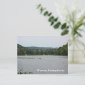 Allegheny River in Warren, PA (Postcard) Postkarte (Stehend Vorderseite)
