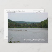 Allegheny River in Warren, PA (Postcard) Postkarte (Vorne/Hinten)