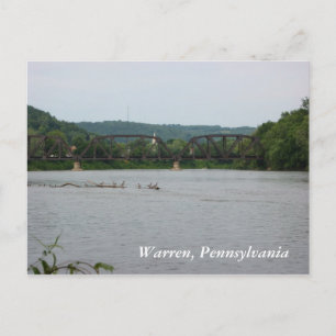 Allegheny River in Warren, PA (Postcard) Postkarte