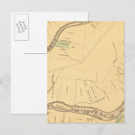 Allegheny River Pa, Karte (Vorne/Hinten)