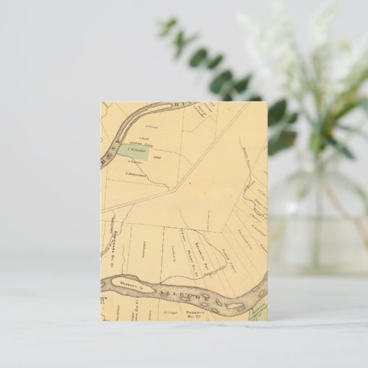 Allegheny River Pa, Karte (Stehend Vorderseite)