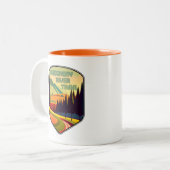 Allegheny River Trail Colors Zweifarbige Tasse (Vorderseite Links)