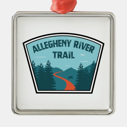 Allegheny River Trail Ornament Aus Metall (Vorne)