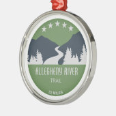 Allegheny River Trail Ornament Aus Metall (Links)