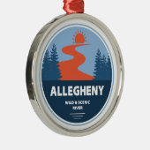 Allegheny Wild and Landschaftlich River Ornament Aus Metall (Rechts)