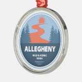 Allegheny Wild and Landschaftlich River Ornament Aus Metall (Links)