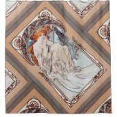 Allegorie de la Musique von Alphonse Mucha Duschvorhang (Vorderseite)