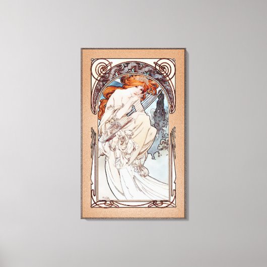 Allegorie de la Musique von Alphonse Mucha Leinwanddruck (Vorderseite)