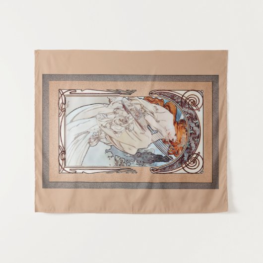 Allegorie de la Musique von Alphonse Mucha Wandteppich (Vorderseite (Horizontal))