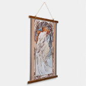 Allegorie de la Musique von Alphonse Mucha Wandteppich Mit Holzrahmen (Gewinkelt)