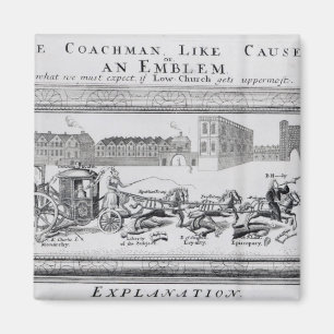 Allegorie der Gefahren der niedrigen Kirche Magnet