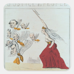 Allegorie der Gemeinde, 1871 Quadratischer Aufkleber