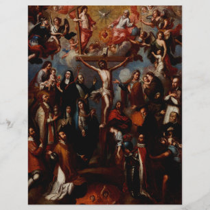 Allegorie der Kreuzigung mit Jesuiten-Heiligen  Flyer