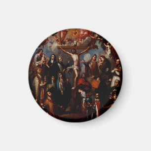 Allegorie der Kreuzigung mit Jesuiten-Heiligen Magnet