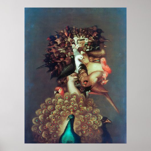 Allegorie der Luft von Giuseppe Arcimboldo Poster (Vorne)