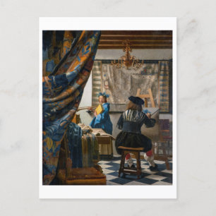 Allegorie der Malerei Johannes Vermeer Postkarte