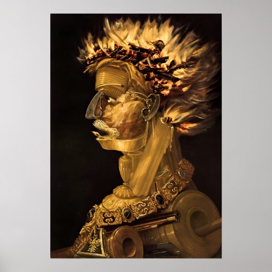 Allegorie des Feuers von Giuseppe Arcimboldo Poster (Vorne)