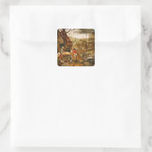 Allegorie des Herbstes Quadratischer Aufkleber (Tasche)