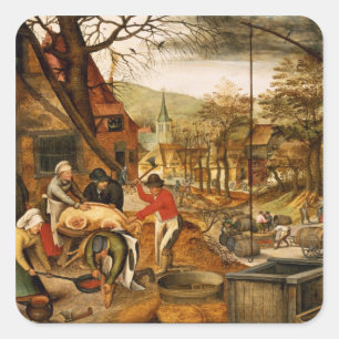 Allegorie des Herbstes Quadratischer Aufkleber