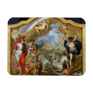 Allegorie des Powers von Großbritannien durch Magnet